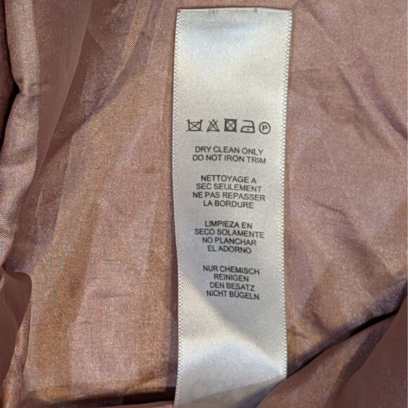 Asos Mauve Pink Collar Jacket Coat Peacoat W/ Faux Fur Size 4 US 8 UK Wool Blend - Picture 10 of 14